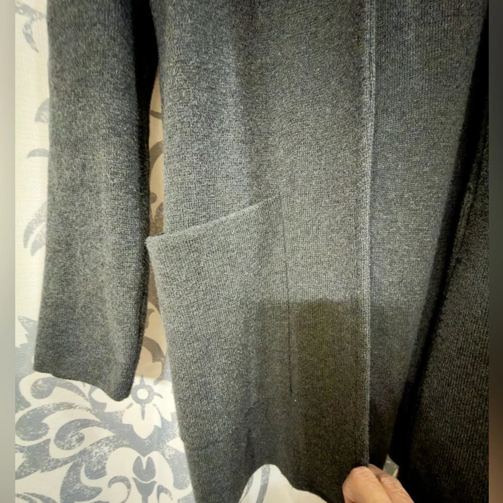J.Crew 365‎ Sophie Charcoal Gray Open-Front Sweater Blazer Cardigan Size XS EUC